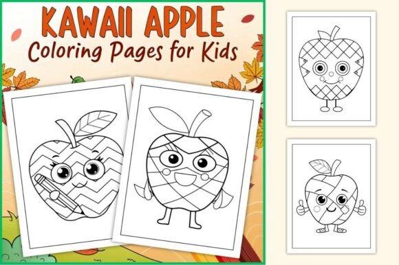 Download Kawaii Apple Coloring Pages for Kids - Apple coloring pages Collection