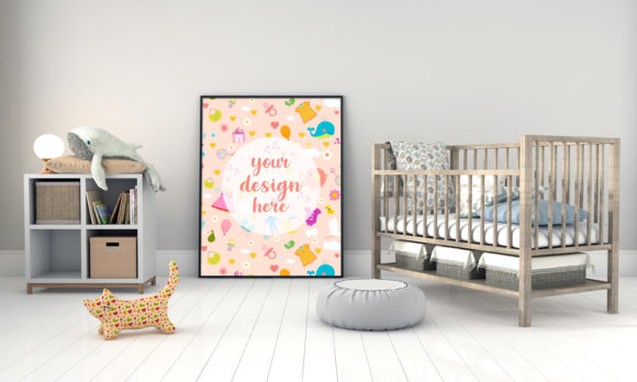 Download A 3d Modern Kids Bedroom Empty Frame - Premium Resources