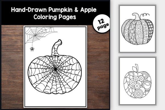 Download Pumpkin &amp; Apple Coloring Pages - Apple coloring pages Collection